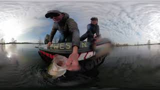 Underwater Fish Release from Triton Bass Boat 360 Video | GoPro 5K Fusion