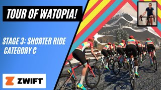 Riding with Friends in Watopia! // Tour of Watopia Stage 3 // Downtown Titans // Zwift Ride