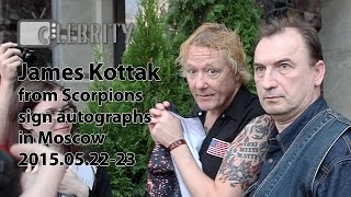 James Kottak from Scorpions sign autographs in Moscow, 22-23.05.2015