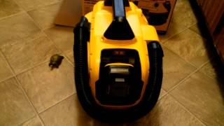 DeWalt DCV 580 Cordless Wet/Dry Vacuum - 18/20V power packs