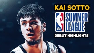 Kai Sotto NBA Summer League 2023 Debut Highlights - 6 Points, 4 Rebounds, 3 Blocks!