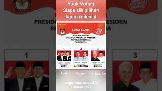 Voting yuuk kaum milenial, kalian mau siapa untuk Indonesia #tiktok #ciin