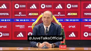 Allegri Conferenza Post Roma Juve 1-1: "Il Pareggio va bene a noi e fa più notizia che.."