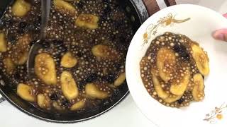 MINATAMIS NA SAGING WITH SAGO NA PANG MIRYENDA!!