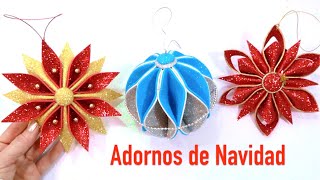 ADORNOS de NAVIDAD de GOMA EVA. MANUALIDADES de NAVIDAD 2023