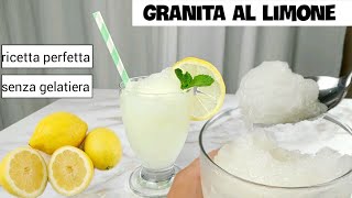 🍋La miglior ricetta mai provata!😋Granita al limone come in gelateria, fatta in casa senza gelatiera.