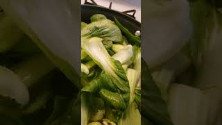 bok choy en salsa de ajo