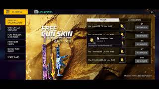 free fire 🔥🤯 new event🤯🤯 free gun skin get one of the skin how to mission to complete to free gun ff