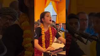 Russian girl sing Hare Rama Hare Krishna song in her beautiful voice #shorts