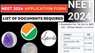 List of documents required for NEET 2024 application form filing NEET2024 Registration#neet sirgtalk