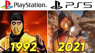 Evolution of Scorpion in Mortal Kombat PlayStation Games (1992-2021)