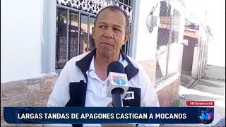 Largas tandas de apagones castigan mocanos