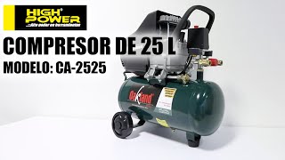 Compresor de Aire de 25 Lts. Marca: Oakland Modelo: CA-2525