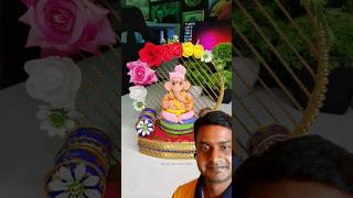 Ganpati Decoration ideas 🌸 Ganpati Bappa morya 🙏 #shorts #short #ganpati#shortsfeed #viralvideo