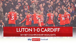 Luton climb out of drop zone | Luton 1-0 Cardiff | EFL Highlights