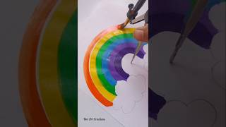 Easy Rainbow Mandala ˖𓍢ִ໋🌷͙֒✧˚.🌈 #shorts #mandala #drawing #youtubeshorts #painting #art #howtodraw