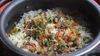 Vegetable Dum Biryani Recipe/Dum Biriyani Recipe/Veg Biryani/Biriyani in Kadai Pot Easy to Make