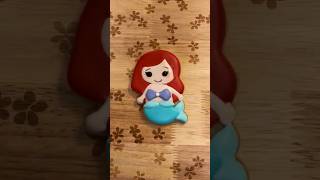 Decorating little mermaid cookie with royal icing. #decoratedcookies #cookies #cookiedecorating