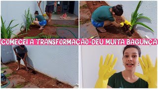 ESTÁ FICANDO LINDO😍COMEÇAMOS A TRANSFORMAÇÃO DO JARDIM | PLANTEI LÍRIOS DA PRAIA |Amanda Maria