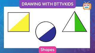 "How to Draw Shapes - Easy Step-by-Step Drawing Tutorial for Kids! 🔺🔵🔷" #kidsentertainment #drawing