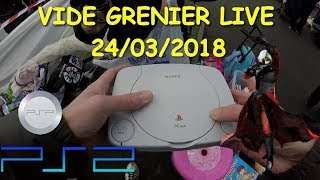 VIDE GRENIER LIVE 24-03-2018, les consoles de Sony sont à l'honneur en tout cas les jeux