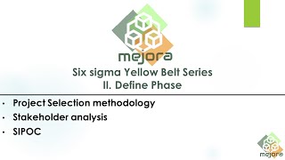 2 2 Six sigma Yellow belt Series   Sessions  SIPOC, Stakeholder analysis