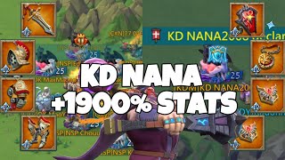 1900+% STAT TITAN "KD NANA VS FLAMESTAR! A BAD DAY FOR BAITING TITANS - Lords Mobile