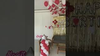 birthday decoration ideas/balloon basic decore #bithdaydecor #birthday @mvgift-decoration9642