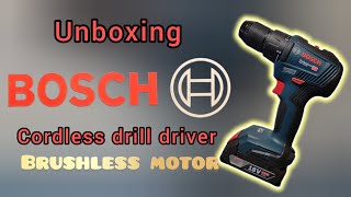 ASMR Unboxing Bosch brushless motor cordless drill driver model gsr 18v