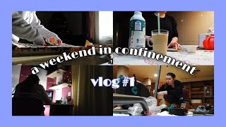 [vlog #1] a weekend in confinement | working on a home gym, exercising and wrapping presents 🎁