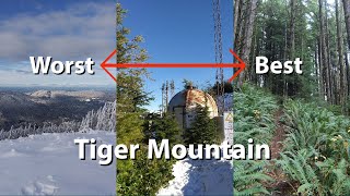 Ranking the Tiger Mountain Summits - Which is best?