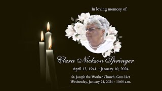 Celebration for the Life of Clara Nickson Springer