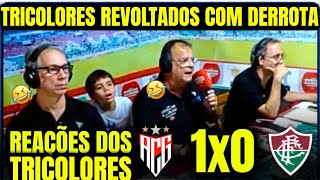 REAÇÕES DOS TORCEDORES DO FLUMINENSE REVOLTADOS COM DERROTA ATLETICO GO 1X0 FLUMINENSE