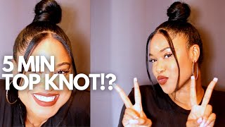 5 MINUTE TOP KNOT BUN HAIR TUTORIAL