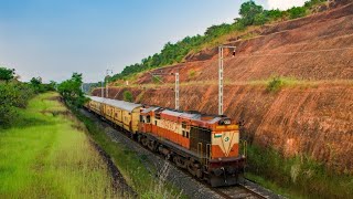 4K: Ernakulam Alco chuggs through Kumta with Madgaon Mangalore Passenger with crisp track sounds!