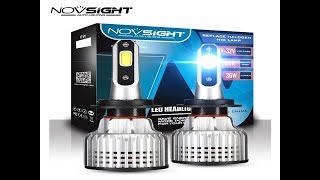 NOVSIGHT Car Headlight H4 H7 LED Hi/Lo Beam Light Bulbs For Cars