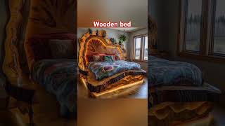 WOODEN BED #trend #trendingshorts #tinyhouse #bed #homedecor #trending