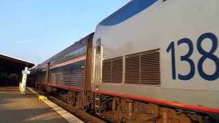 Amtrak's train The Crescent arrives in Alexandria, Virginia