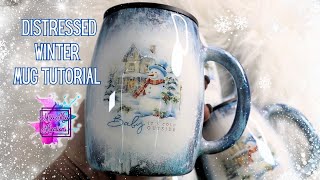 Distressed Winter Mug Tutorial