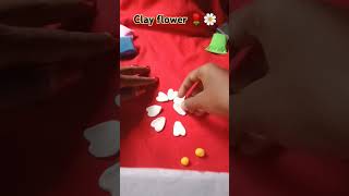 Easy Clay flower making 😊🌼🌹#youtubeshorts  # clay flowers 🌹🌼🌹🌼