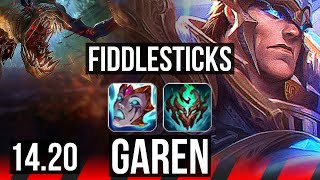 FIDDLESTICKS vs GAREN (TOP) | Rank 2 Fiddle, 900+ games | EUW Diamond | 14.20