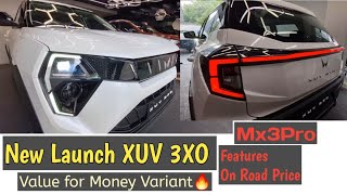 NEW MAHINDRA XUV 3XO | MX3 and MX3pro Variants| Walkaround features Explained | ABHAS GUPTA #xuv3xo