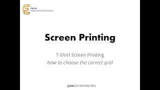 SGI Dubai 2021 Virtual - Screen Printing by Extris (Day 2, 19 January 2021)