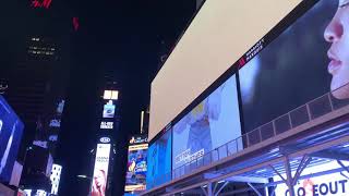 Times Square in New York City - January 2021