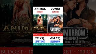 Dunki vs Animal Movie Comparision ||   box office collection #rlglawa #viral #dunki #animalmovie