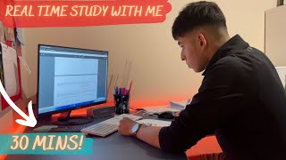 REAL-TIME 30 MIN STUDY WITH ME | A-level Revision