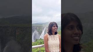 Jog falls and Flower crochet top in one frame 🤍 #crochet #diy #knitting #crochetprojects #creative