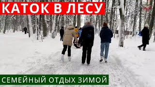 Ледовый каток в лесу | Место семейного отдыха на природе