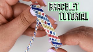 CANDY STRIPE SQUARES BRACELET TUTORIAL [CC] || Friendship Bracelets