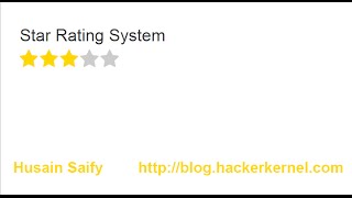 Star Rating System In PHP, MySql & jQuery